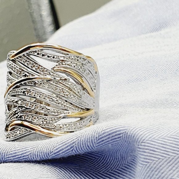 Fashion Trendy Wave Stackable Rings for Women, EVGG1375 - Picture 6 of 15